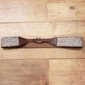 Abercrombie & Fitch gray beaded leather belt. M/L size